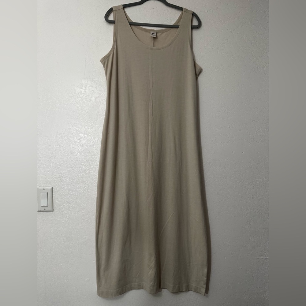 Peruvian Connection Beige Maxi Dress Size XL